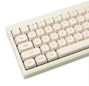 MOA Profile PBT Keycaps, Minimalist White Keycap Set, 124 Keys Cute Round Keyboard Keycap, Dye-Sublimation Custom Key Cap for 61/64/68/84/87/100/104/108 Cherry MX Mechanical Keyboards(Fruit)
