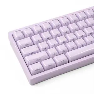 Crystal Jelly Keycaps, Purple Side Printed Keycap, Custom Translucent Keycaps 113 Keys OEM Profile Key Cap, Cute Shine Through Keyboard Caps for 61/68/84/87/98/100 Cherry MX Keyboard Mechanical