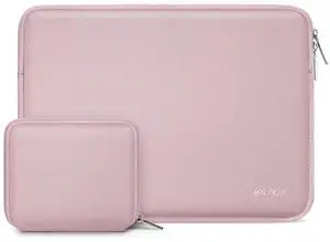 MOSISO Laptop Case 18.5 inch, 18-18.5 inch Laptop Sleeve Bag Compatible with ASUS Gaming Monitor HP Dell Lenovo Notebook, Neoprene Computer Sleeve Bag with Small Case, Baby Pink