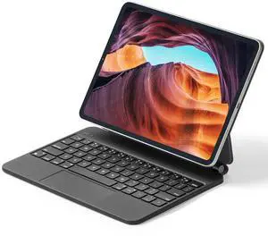ESSAGER iPad Case with Keyboard for iPad Air 11 Inch 2024(M2), iPad Pro 11" 4/3/2/1, iPad 10th, iPad10.9 5/4/3, Backlit 7 Color, Multi-Touch Trackpad, Magic-Stand for iPad Pro Air (Black)