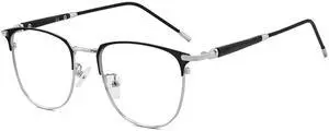 GUDVUE Blue Light Glasses, Computer/Gaming/TV/Phones Glasses for Women/men, Anti Glare/UV400/Eye Strain, Oval Shiny Gunmetal