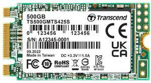 Transcend 500GB M.2 2242 SATA III SSD, Up to 530MB/s, Compatible with Ultrabook, Laptop, PC, Desktop, 3D TLC NAND Flash Internal Solid State Drive, LDPC Error Correction, SLC Cache, B+M Key - MTS425S