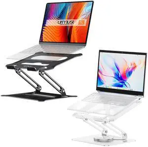 Urmust Z19 Adjustable Laptop Stand Black + X2 Rotating Laptop Stand Silver