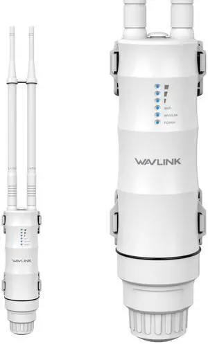 WAVLINK AC600 Outdoor WiFi Extender, WiFi Repeater with PoE/High Power Dual Band 2.4+5G Wireless Router/AP/Wi-Fi Range Extender 3 in 1, IP67 Waterproof for Courtyard, RV, Campsite