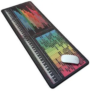 Instrument Frequency EQ Cheat Sheet Mousepad  80×30cm (31.5"x11.8") & 35×25cm (13.8"x9.8")  Studio Desk Mat for Music Producers, DJs & Engineers  LED Version Available
