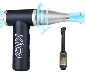 KiCA JetFan 2S Electric Air Duster with Vacuuming Accessory (Black)