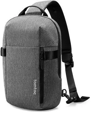 tomtoc Sling Bag Crossbody Backpack EDC Daypack for Men Women, Chest Shoulder bag for 2024 14" MacBook Pro M4, 13" MacBook Air/Pro, 2025 11" iPad A16/Air M3&M2/Pro M4, Daily Use, Work, Travel- S Size