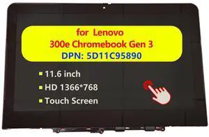 Replacement for Lenovo 300e Chromebook Gen 3 82J9 82JA Laptop LCD Module Touchscreen Digitizer Assembly with Bezel 5D11C95890 5D11C95891 5D11C95892 5D11C95893 5D11C95894 5M11K12882 5D11C95889