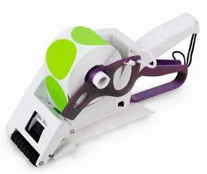 Generic Manual Label Applicator, Portable Handheld Barcode Sticker Gun, Flat Round Bottle Labeling Machine, for 1 3 Label Roll Core, 11.2*4.4*3.7in