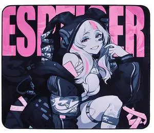 Mouse Pads EspTiger Pioneer Series - Tang Dao (480 x 400 x 4mm) Standard Size Polyurethane Base Superior Control Performance Large Cloth FPS Gaming Mousepad - Anime Style Pink