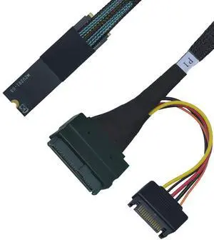 LetLinkSo PCIe 4.0 M.2 to U.2 Adapter, M.2 to SFF-8639 U.2 NVMe SSD Cable with 15Pin Power, 1.6ft (50cm)