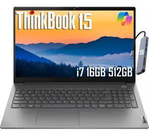 Lenovo ThinkBook 15 Gen 4 Business Laptop (15.6" FHD, 12th Gen Intel 10-Core i7-1255U, 16GB RAM, 512GB SSD), 1080p Webcam, Fingerprint, IST SD Card, Wi-Fi 6, Ethernet, Win 11 Pro, Grey - 2024 Lenovo ThinkBook 15 Gen 4 Business Laptop (15.6" FHD, 12th Gen Intel 10-Core i7-1255U, 16GB RAM, 512GB SSD), 1080p Webcam, Fingerprint, IST SD Card, Wi-Fi 6, Ethernet, Win 11 Pro, Grey - 2024