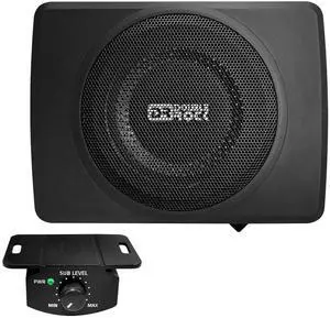 DR DOUBLE ROCK CB08 8 Inch Slim Under Seat Powered Car Subwoofer with Built-in Amplifier 600W Max / 120W RMS, 2.56" Ultra Low Profile, Wired Remote Bass Control, Adjustable Low Pass Filter DR DOUBLE ROCK CB08 8 Inch Slim Under Seat Powered Car Subwoofer with Built-in Amplifier 600W Max / 120W RMS, 2.56" Ultra Low Profile, Wired Remote Bass Control, Adjustable Low Pass Filter