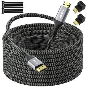 4K@60Hz DisplayPort to HDMI Cable 25 FT, Active Uni-Directional, Braided 4K@60Hz DisplayPort to HDMI Cable 25 FT, Active Uni-Directional, Braided