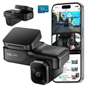 Dash Cam Front Inside, 4G LTE Security Cam for Car, Remote Live-View, Instant Alert via App, Cloud, IR Night Vision, No Screen, Dual FHD Dash Camera, 24/7 Parking Mode, GPS, OBD Cable Includes (L7) Dash Cam Front Inside, 4G LTE Security Cam for Car, Remote Live-View, Instant Alert via App, Cloud, IR Night Vision, No Screen, Dual FHD Dash Camera, 24/7 Parking Mode, GPS, OBD Cable Includes (L7)