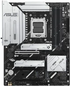 ASUS Prime X870-P WiFi AMD AM5 X870 ATX Motherboard 14+2+1 80A DrMOS Power Stages, DDR5, PCIe 5.0, PCIe 5.0 x16, Q-Release, 4X M.2, Wi-Fi 7, Q-Antenna, 2.5Gb LAN, USB4, USB Type-C, BIOS Flashback ASUS Prime X870-P WiFi AMD AM5 X870 ATX Motherboard 14+2+1 80A DrMOS Power Stages, DDR5, PCIe 5.0, PCIe 5.0 x16, Q-Release, 4X M.2, Wi-Fi 7, Q-Antenna, 2.5Gb LAN, USB4, USB Type-C, BIOS Flashback