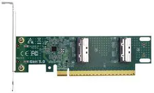 Xiwai 16x PCIE5.0 PCI-Express to Dual MCIO 8i SFF-TA-1016 VROC Mini Cool Edge IO Virtual RAID Adapter for Mainboard SSD Graphics Card Xiwai 16x PCIE5.0 PCI-Express to Dual MCIO 8i SFF-TA-1016 VROC Mini Cool Edge IO Virtual RAID Adapter for Mainboard SSD Graphics Card