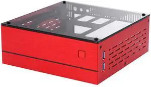 Goodisory A01 Aluminum Mini-ITX HTPC Desktop Computer Chassis (Red Tempered Glass) Goodisory A01 Aluminum Mini-ITX HTPC Desktop Computer Chassis (Red Tempered Glass)