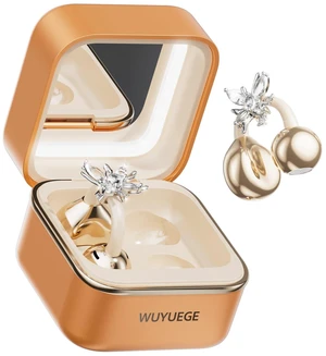WUYUEGE Clip On Earbuds with Detachable Butterfly Earrings & LED Makeup Mirror Case, Wireless Earbuds Bluetooth 6.0, Air Conduction Headphones, Lightweight for Travel Work Daily Use,Great Gift WUYUEGE Clip On Earbuds with Detachable Butterfly Earrings & LED Makeup Mirror Case, Wireless Earbuds Bluetooth 6.0, Air Conduction Headphones, Lightweight for Travel Work Daily Use,Great Gift