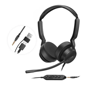 Yealink UH42 SE Wired Headset with Mic, 3.5MM & USB-A/C, in-Line Controls Yealink UH42 SE Wired Headset with Mic, 3.5MM & USB-A/C, in-Line Controls
