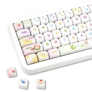 COOMICKEY PBT Keycaps MOA Profile Dye Sub Cute Fruit Land Key Cap COOMICKEY PBT Keycaps MOA Profile Dye Sub Cute Fruit Land Key Cap