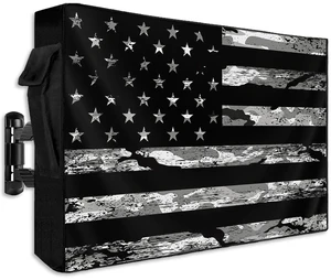 LBCASA American Flag Outdoor TV Cover 40 to 43 Inch Weatherproof, Camouflage Black Stripes 600D Oxford TV Covers with Zipper, Vintage US Flag Outside Flat TV Screen Protector Size 40"W x 25"H x 4.5"D LBCASA American Flag Outdoor TV Cover 40 to 43 Inch Weatherproof, Camouflage Black Stripes 600D Oxford TV Covers with Zipper, Vintage US Flag Outside Flat TV Screen Protector Size 40"W x 25"H x 4.5"D