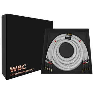 WORLDS BEST CABLES 8 Foot Ultimate - 12 AWG - Ultra-Pure OFC - Premium Audiophile HiFi Single Bi-Amp Speaker Cable for Center Channel with Eminence Gold Banana Plugs & Silver Tweed Jacket WORLDS BEST CABLES 8 Foot Ultimate - 12 AWG - Ultra-Pure OFC - Premium Audiophile HiFi Single Bi-Amp Speaker Cable for Center Channel with Eminence Gold Banana Plugs & Silver Tweed Jacket