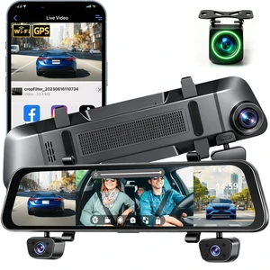 NHOPEEW 12 Inch Rear View Mirror Camera 4 Channel with WiFi & APP Control NHOPEEW 12 Inch Rear View Mirror Camera 4 Channel with WiFi & APP Control