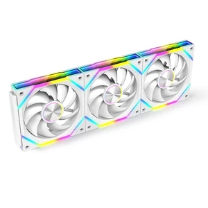 RUIX J2 120mm ARGB PWM Case Fan 3-Pack, Upgraded Snap-On Modular Fans with Contact Pin Connection, Improved Cable Management, High-Airflow PC Cooling Fans, White, Forward RUIX J2 120mm ARGB PWM Case Fan 3-Pack, Upgraded Snap-On Modular Fans with Contact Pin Connection, Improved Cable Management, High-Airflow PC Cooling Fans, White, Forward
