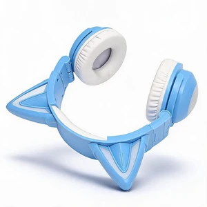 Vvikizy Cat Ear Headset, Cute LED Headphones with Built in Mic Adjustable Headband Stereo Sound for Kids Teens Women, LED Cat Ears Headphones (Blue) Vvikizy Cat Ear Headset, Cute LED Headphones with Built in Mic Adjustable Headband Stereo Sound for Kids Teens Women, LED Cat Ears Headphones (Blue)