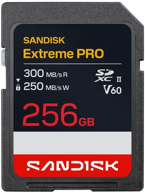 SANDISK 256GB Extreme PRO SD Memory Card, Up to 300MB/s Read Speeds, UHS-II SANDISK 256GB Extreme PRO SD Memory Card, Up to 300MB/s Read Speeds, UHS-II