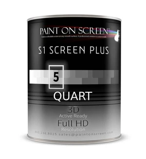 Paint on Screen Projector Screen Paint ^^ Double-Coat Short Throw Projector Screen Paint For Picture Perfect 1080 HD and 4K UHD Clarity ^^ Designed For Interior Use ^^ Silver, 1 Quart Paint on Screen Projector Screen Paint ^^ Double-Coat Short Throw Projector Screen Paint For Picture Perfect 1080 HD and 4K UHD Clarity ^^ Designed For Interior Use ^^ Silver, 1 Quart