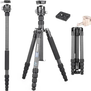 INNOREL 62 inches 10 Layers Carbon Fiber Camera Tripod Monopod with 360 Degree Low Gravity Center Ball Head, two 1/4 inch Quick Shoe Plates, Carry Bag for DSLR, Video, Load up to 26 pounds (RT55C+N36) INNOREL 62 inches 10 Layers Carbon Fiber Camera Tripod Monopod with 360 Degree Low Gravity Center Ball Head, two 1/4 inch Quick Shoe Plates, Carry Bag for DSLR, Video, Load up to 26 pounds (RT55C+N36)