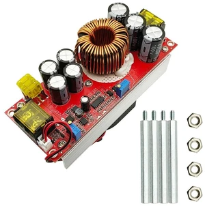 Haldzemo 1500W 30A Adjustable Voltage DC 10-60V to 12-90V Boost Converter Constant Current Step Up Power Supply Module with Fan Haldzemo 1500W 30A Adjustable Voltage DC 10-60V to 12-90V Boost Converter Constant Current Step Up Power Supply Module with Fan