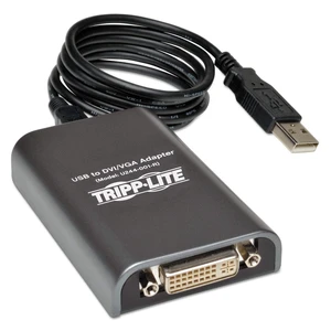Tripp Lite USB to DVI and VGA Adapter, 128MB SDRAM - 1920x1200,1080P (U244-001-R) Tripp Lite USB to DVI and VGA Adapter, 128MB SDRAM - 1920x1200,1080P (U244-001-R)
