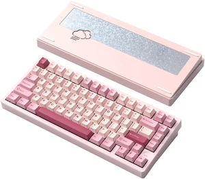 KIBU WOBKEY Rainy75 75% Tri-Mode Mechanical Keyboard, CNC Aluminum Custom Wireless Keyboard, Hot Swappable, VIA Programmable, Cocoa Switch, RGB Backlit,BT/2.4G/Wired for Mac/Win(Pro Pink) KIBU WOBKEY Rainy75 75% Tri-Mode Mechanical Keyboard, CNC Aluminum Custom Wireless Keyboard, Hot Swappable, VIA Programmable, Cocoa Switch, RGB Backlit,BT/2.4G/Wired for Mac/Win(Pro Pink)
