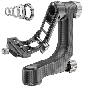 Heavy Duty Carbon Fiber Gimbal Tripod Head for Camera, Telephoto Lenses Heavy Duty Carbon Fiber Gimbal Tripod Head for Camera, Telephoto Lenses