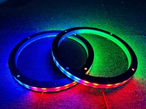 Sando Tech 2PCS 6.5" Car LED Speaker Ring Lights Million Colors Shift Coaxial Speaker Rings Dream Color Chasing Flow Series + RGB Spacer Ring Light Bluetooth App & Remote Control Sando Tech 2PCS 6.5" Car LED Speaker Ring Lights Million Colors Shift Coaxial Speaker Rings Dream Color Chasing Flow Series + RGB Spacer Ring Light Bluetooth App & Remote Control