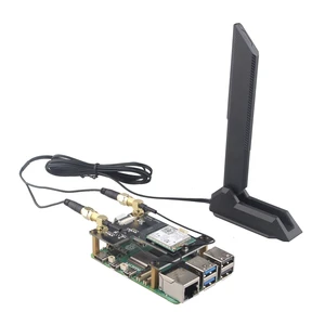 ZDE ZP590C PCIe to M.2 E Key HAT Magnetic Base Antenna PCIE to WiFi7 6 6E 5 Module Adapter Expansion Board for Raspberry Pi 5 Support Google TPU WiFi 7 BE200 WIFI6E AX210 MT7922 WIFI6 AX200 ZDE ZP590C PCIe to M.2 E Key HAT Magnetic Base Antenna PCIE to WiFi7 6 6E 5 Module Adapter Expansion Board for Raspberry Pi 5 Support Google TPU WiFi 7 BE200 WIFI6E AX210 MT7922 WIFI6 AX200