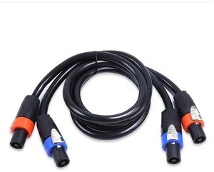 SUNNAREPOON 4 Conductor Speakon Cables 12AWG NL4 Cable 3FT Blue & Orange SUNNAREPOON 4 Conductor Speakon Cables 12AWG NL4 Cable 3FT Blue & Orange