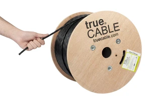 TRUE CABLE Cat6A Riser (CMR), Bulk Ethernet Cable, 1000ft, Black, 23AWG Solid Bare Copper, Unshielded Twisted Pair (U/UTP), 750MHz, PoE++ 100W, ETL Listed TRUE CABLE Cat6A Riser (CMR), Bulk Ethernet Cable, 1000ft, Black, 23AWG Solid Bare Copper, Unshielded Twisted Pair (U/UTP), 750MHz, PoE++ 100W, ETL Listed