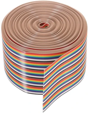 MECCANIXITY 1 Pcs 50 Pin Flat Rainbow Ribbon Cable 30 Ft 1.27mm Pitch Breadboard Jumper Wires for Electronic Projects MECCANIXITY 1 Pcs 50 Pin Flat Rainbow Ribbon Cable 30 Ft 1.27mm Pitch Breadboard Jumper Wires for Electronic Projects