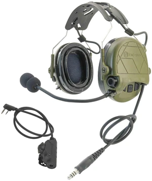 TACGZGJSM TAC300 Tactical Headset, Noise Cancelling Sound Amplification Hearing Protection with Detachable Headband & 2Pin PTT for Airsoft Sports (Army Green) TACGZGJSM TAC300 Tactical Headset, Noise Cancelling Sound Amplification Hearing Protection with Detachable Headband & 2Pin PTT for Airsoft Sports (Army Green)