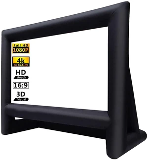 XHYCPY 16ft Inflatable Movie Screen Outdoor Projector Screen with Air Blower - Front/Rear Projection, Easy Set Up Blow Up Screen for Backyards Movie Nights Party Fun XHYCPY 16ft Inflatable Movie Screen Outdoor Projector Screen with Air Blower - Front/Rear Projection, Easy Set Up Blow Up Screen for Backyards Movie Nights Party Fun