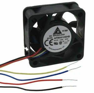 Delta Electronics AFB0412SHB-SP04 DC Fan, 40mm x 40mm x 15mm, 12V, 14.8 CFM, 11000 RPM, 4-Wire with PWM Control Delta Electronics AFB0412SHB-SP04 DC Fan, 40mm x 40mm x 15mm, 12V, 14.8 CFM, 11000 RPM, 4-Wire with PWM Control