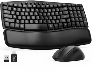 Wireless Keyboard and Mouse Combo, Compact Ergonomic Wave Key, SABLUTE MA61 Wireless Keyboard and Mouse Combo, Compact Ergonomic Wave Key, SABLUTE MA61