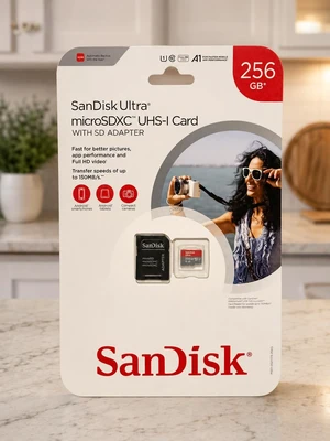 SanDisk 256GB Ultra SDXC Memory Card, 150MB/s, SDSQUAC-256G-ASLMA SanDisk 256GB Ultra SDXC Memory Card, 150MB/s, SDSQUAC-256G-ASLMA