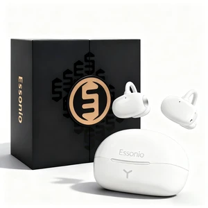 Essonio FC3 Open Ear Earbuds Wireless Bluetooth with 360 UFT 3.0 Spatial Audio & 70H Playtime IPX5 Waterproof Ultimate Lightweigh Fit Omni Tap Control Powerful Sound for Sports Work Daily White Essonio FC3 Open Ear Earbuds Wireless Bluetooth with 360 UFT 3.0 Spatial Audio & 70H Playtime IPX5 Waterproof Ultimate Lightweigh Fit Omni Tap Control Powerful Sound for Sports Work Daily White