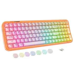 Orange Light Up Keyboard Wireless,Clear Transparent Backlit Jelly Keycaps Orange Light Up Keyboard Wireless,Clear Transparent Backlit Jelly Keycaps