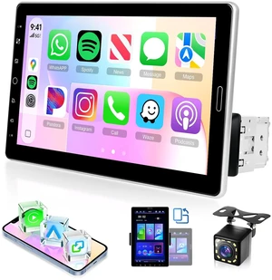 MAHVEC 10.1'' Single Din Car Stereo with Wire/Wireless CarPlay Android Auto MAHVEC 10.1'' Single Din Car Stereo with Wire/Wireless CarPlay Android Auto